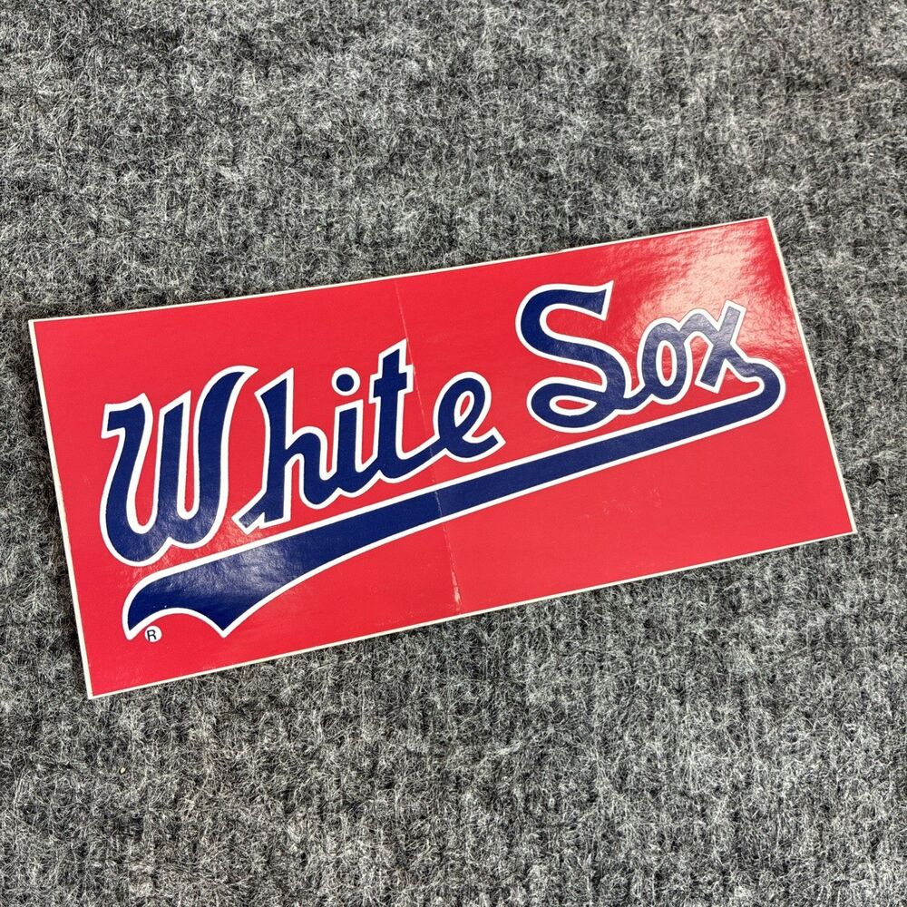 Vintage Chicago White Sox Baseball Decal Sticker NOS MLB Logo Red Blue